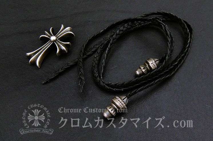 クロムハーツ レザーブレイド chrome hearts ネックレス 革紐-