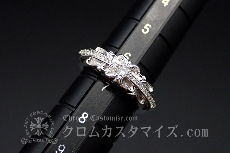 Chrome Hearts ベイビークラシック フローラルクロス ダイヤパヴェ