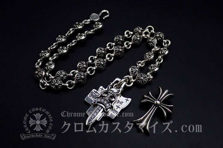 CHROME HEARTS スリートリンケッツとクロスペンダント | www.trevires.be