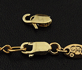 ツイストチェーン22K&フローラルクロスリング