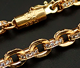 ペーパーチェーン22K&スリートリンケッツペンダント22K